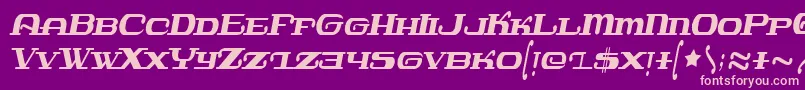 Javatronic-Schriftart – Rosa Schriften auf violettem Hintergrund