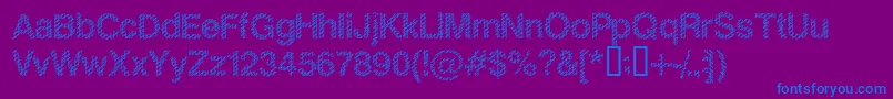 Slank Font – Blue Fonts on Purple Background