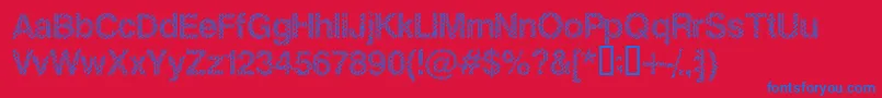 Police Slank – polices bleues sur fond rouge