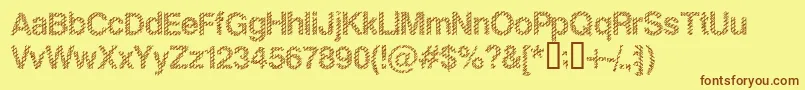 Slank Font – Brown Fonts on Yellow Background