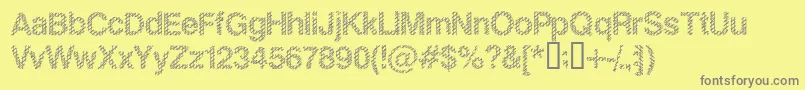 Slank Font – Gray Fonts on Yellow Background