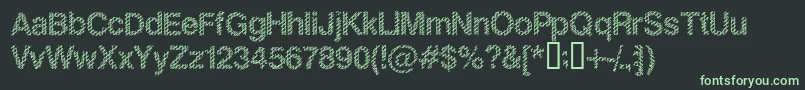 Slank Font – Green Fonts on Black Background