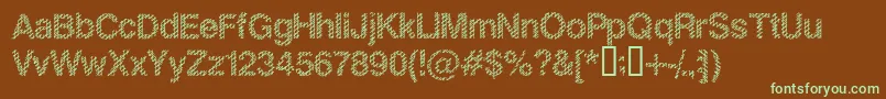 More about Slank Font Slank Font – Green Fonts on Brown Background