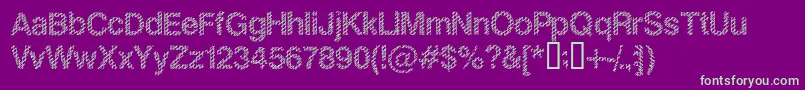 Slank-Schriftart – Grüne Schriften auf violettem Hintergrund