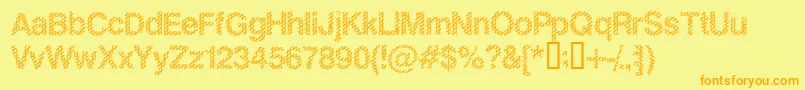 Slank Font – Orange Fonts on Yellow Background