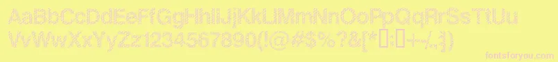 Slank Font – Pink Fonts on Yellow Background