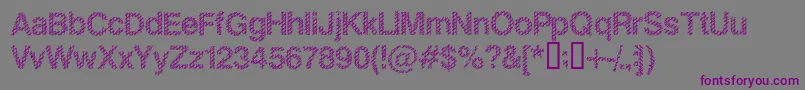 Slank Font – Purple Fonts on Gray Background