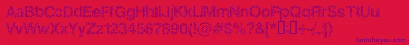 Police Slank – polices violettes sur fond rouge