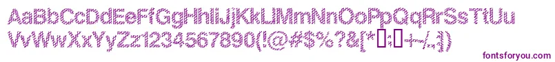 Slank Font – Purple Fonts on White Background