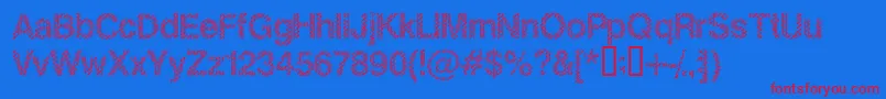 Police Slank – polices rouges sur fond bleu