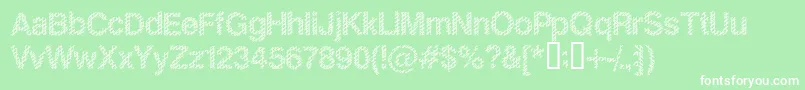 Slank Font – White Fonts on Green Background