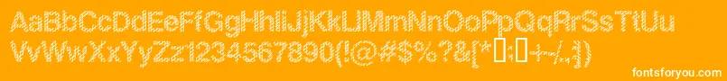 Slank Font – White Fonts on Orange Background