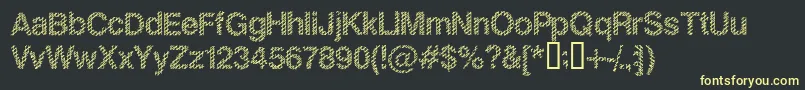 Slank Font – Yellow Fonts on Black Background