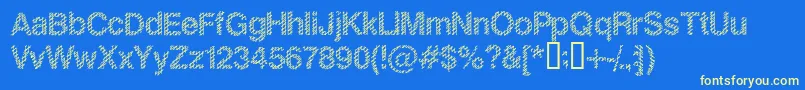 Slank Font – Yellow Fonts on Blue Background