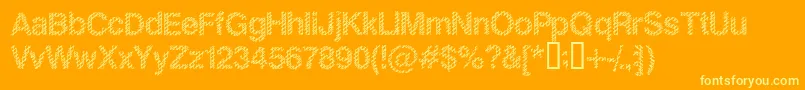Slank Font – Yellow Fonts on Orange Background