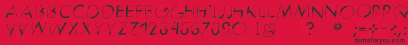 Reduce2maxitalic Font – Black Fonts on Red Background