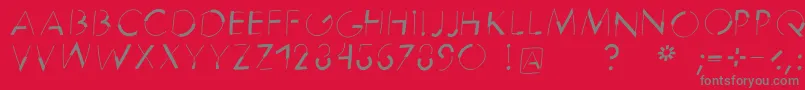 Reduce2maxitalic Font – Gray Fonts on Red Background