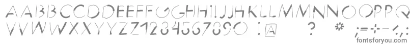 フォントReduce2maxitalic – 白い背景に灰色の文字