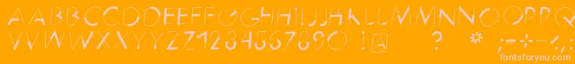 Reduce2maxitalic Font – Pink Fonts on Orange Background