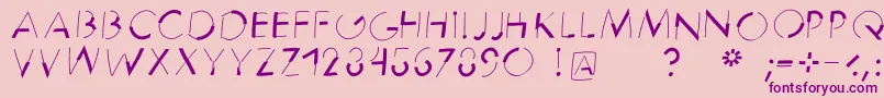 Шрифт Reduce2maxitalic – фиолетовые шрифты на розовом фоне