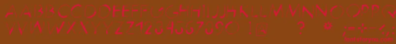 Reduce2maxitalic Font – Red Fonts on Brown Background
