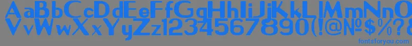 NpsSignage1945 Font – Blue Fonts on Gray Background