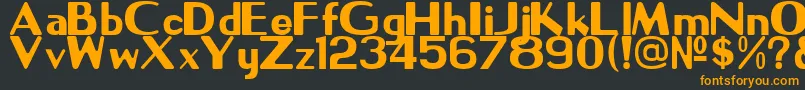 NpsSignage1945 Font – Orange Fonts on Black Background