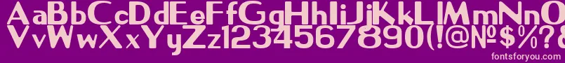 NpsSignage1945 Font – Pink Fonts on Purple Background