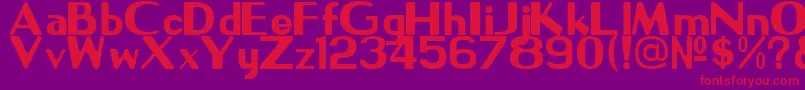 NpsSignage1945 Font – Red Fonts on Purple Background