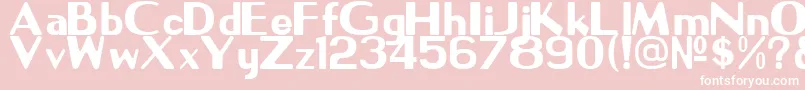 NpsSignage1945 Font – White Fonts on Pink Background