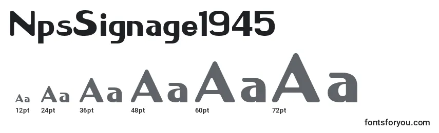 Размеры шрифта NpsSignage1945