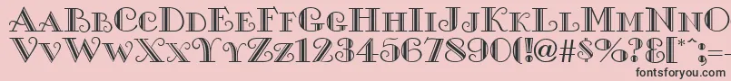 MonteCarlo Font – Black Fonts on Pink Background