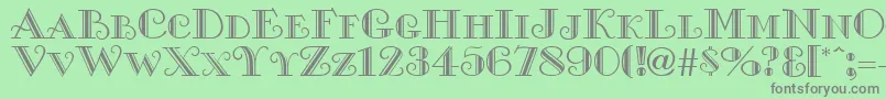 MonteCarlo Font – Gray Fonts on Green Background