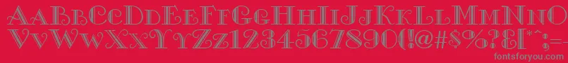 MonteCarlo-Schriftart – Graue Schriften auf rotem Hintergrund