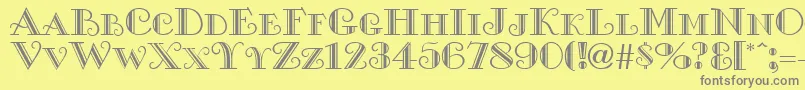 MonteCarlo Font – Gray Fonts on Yellow Background