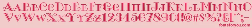 MonteCarlo Font – Red Fonts on Pink Background