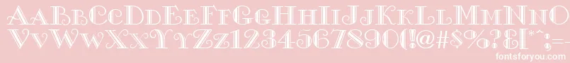 MonteCarlo Font – White Fonts on Pink Background