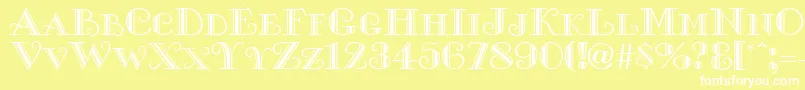 Подробнее о шрифте MonteCarlo Шрифт MonteCarlo – белые шрифты на жёлтом фоне