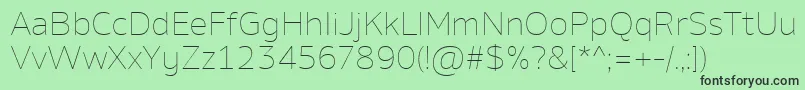 AminoThin Font – Black Fonts on Green Background