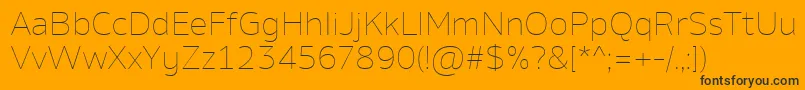 AminoThin Font – Black Fonts on Orange Background