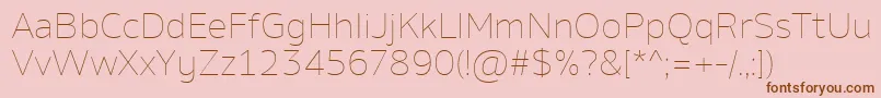 AminoThin Font – Brown Fonts on Pink Background