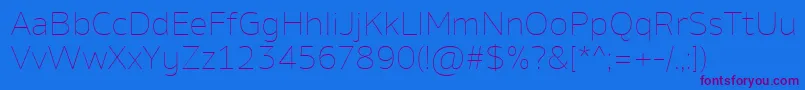 AminoThin Font – Purple Fonts on Blue Background