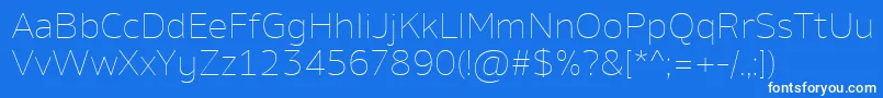 Подробнее о шрифте AminoThin Шрифт AminoThin – белые шрифты на синем фоне