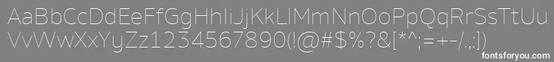 AminoThin Font – White Fonts on Gray Background