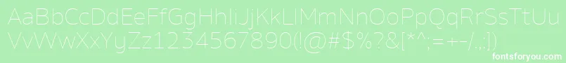 AminoThin Font – White Fonts on Green Background