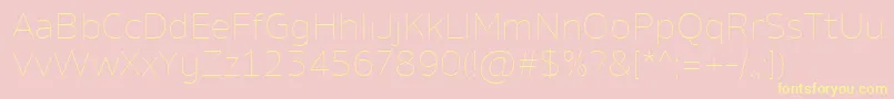 AminoThin Font – Yellow Fonts on Pink Background