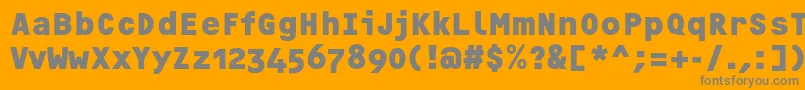 OcrfBoldosfc Font – Gray Fonts on Orange Background