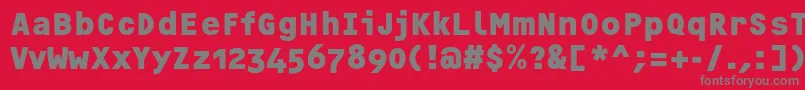 OcrfBoldosfc Font – Gray Fonts on Red Background
