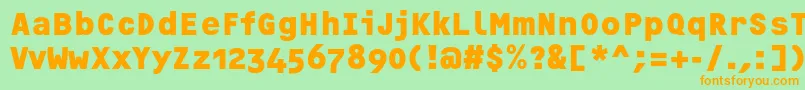 OcrfBoldosfc Font – Orange Fonts on Green Background