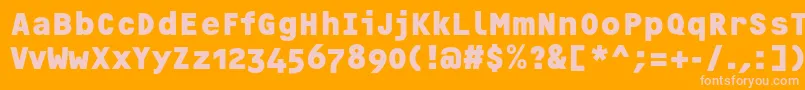 OcrfBoldosfc Font – Pink Fonts on Orange Background